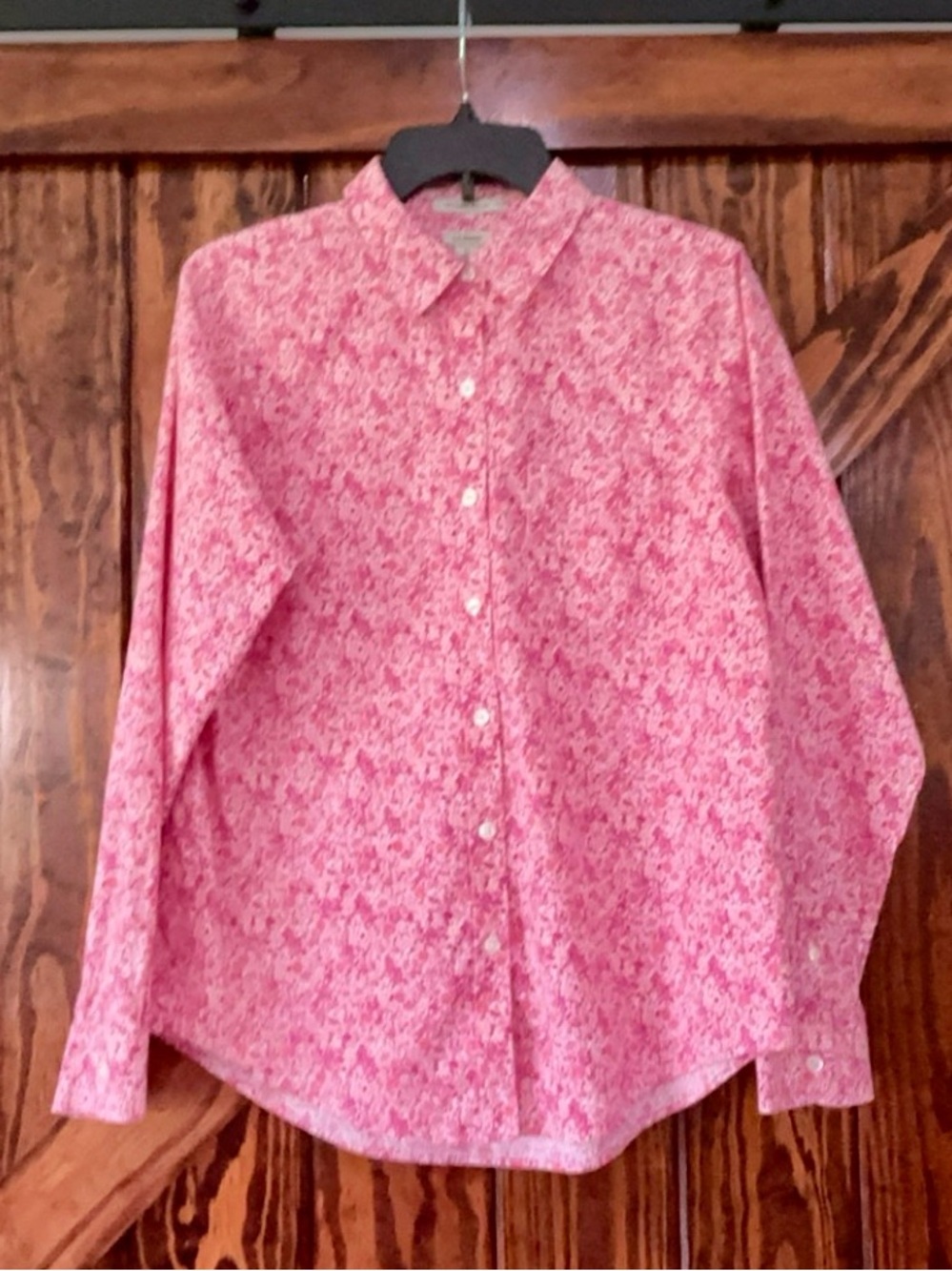 Women’s L.L. Bean Pink Floral Button-Up Shirt